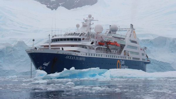 quark antarctica ship near ice