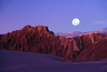 moon over desert