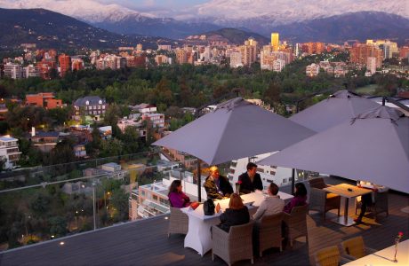 view in Santiago from W HOTEL