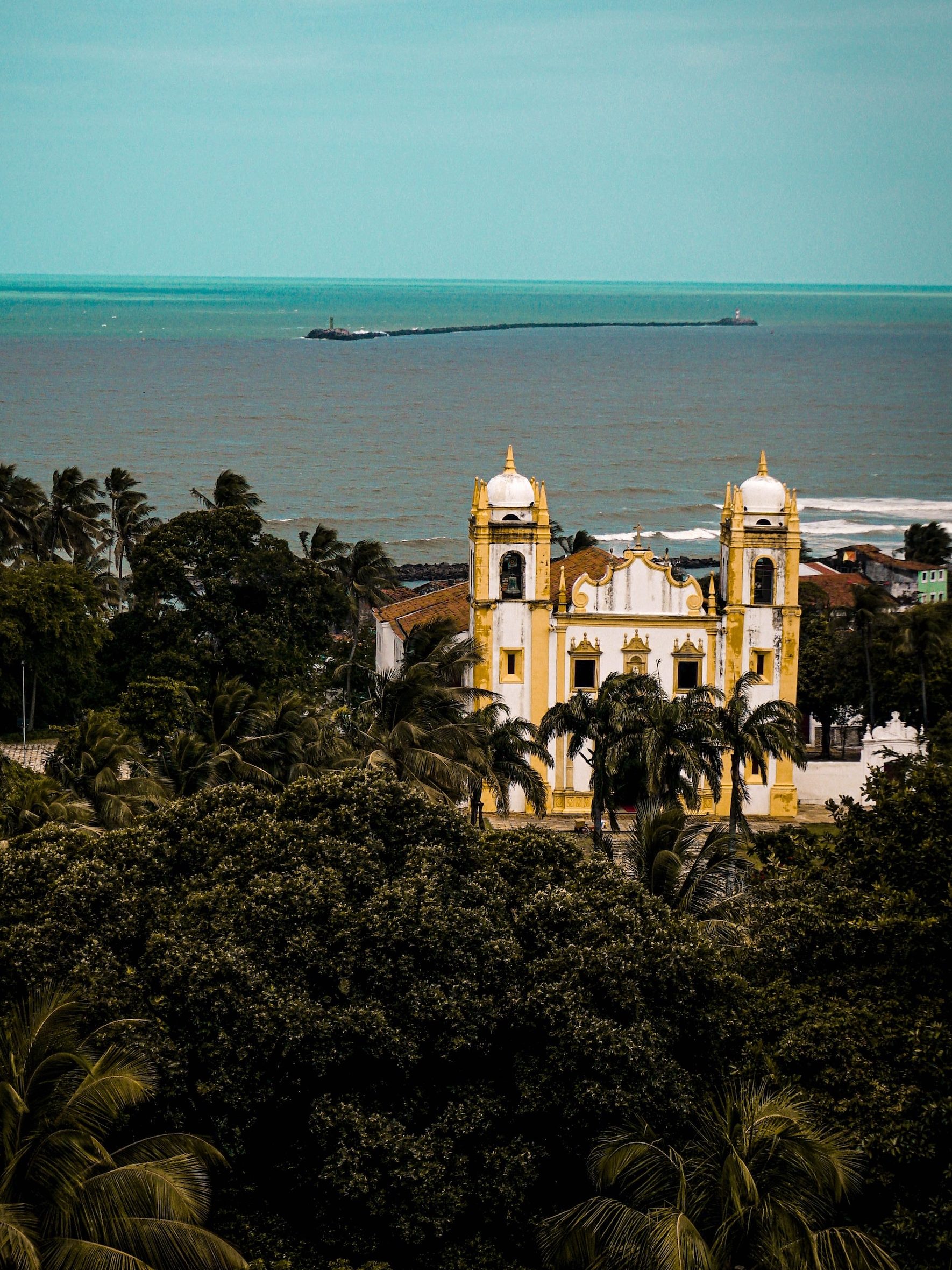 old building near water olinda brazil