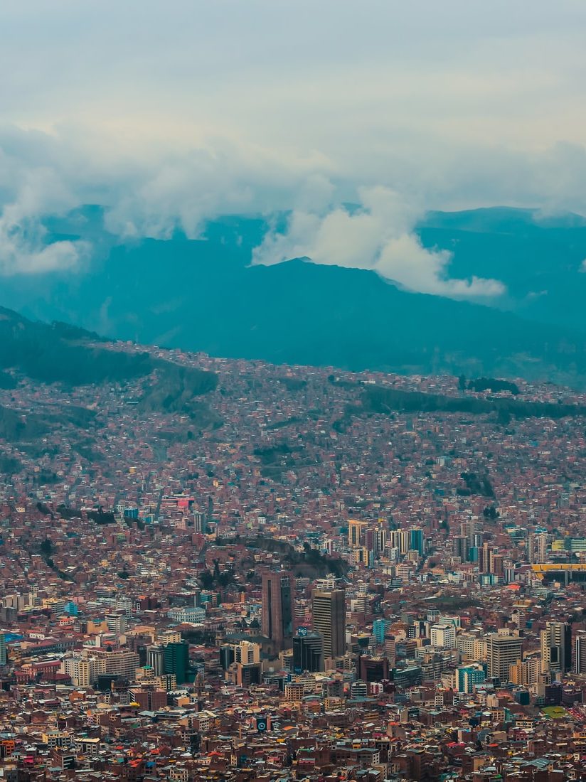 la paz surrounded by mountains