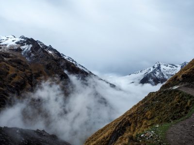 salkantay trek in the clouds